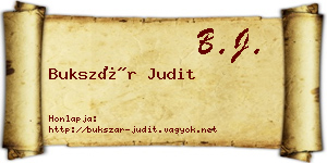 Bukszár Judit névjegykártya